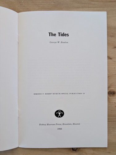 The Tides by George W Bunton 1966 Paperback - Picture 3 of 3