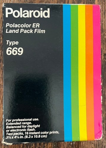 Polaroid Film 669 EXPIRED 12/84 Double Pack 16 photos Color Polacolor ER Instant - Picture 1 of 4