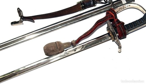 Swiss Solingen officer's Saber Sword W Scabbard Coppel Alexander - Picture 10 of 11