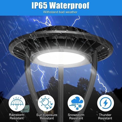 150W LED Post Top Light Outdoor Circular Garden Parking Lot Pole Street Lighting - Picture 8 of 13