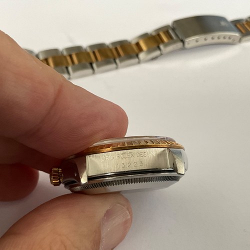 ROLEX OYSTER PERPETUAL DATE 15233 34MM STEEL & GOLD 100% GENUINE SAPPHIRE - Picture 24 of 24