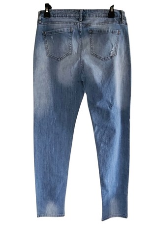 I Heart Ronson Distressed Jeans Women's Size 4 Ankle Straight Leg Stretch - Picture 5 of 9