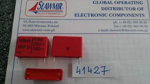 WIMA MKP10 680nF 250V 10% RM22.5mm Polypropylene Film Pulse Capacitor Lot-2pcs - Afbeelding 2 van 4