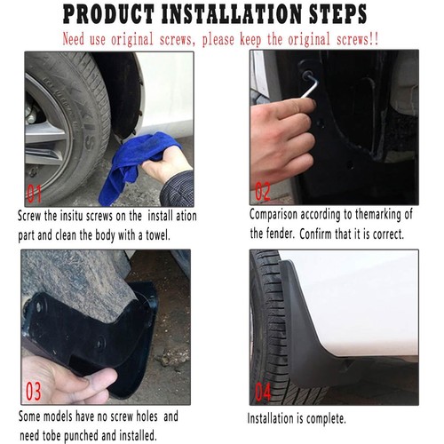 Set Molded Splash Guards Mud Flaps For Mazda CX5 CX-5 SUV 2022-2023 Front Rear - Foto 2 di 5