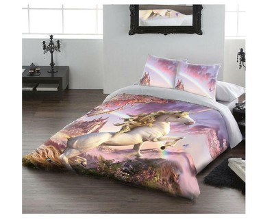 Duvet Cover Set for UK DOUBLE US TWIN BED by David Penfound AWESOME UNICORN