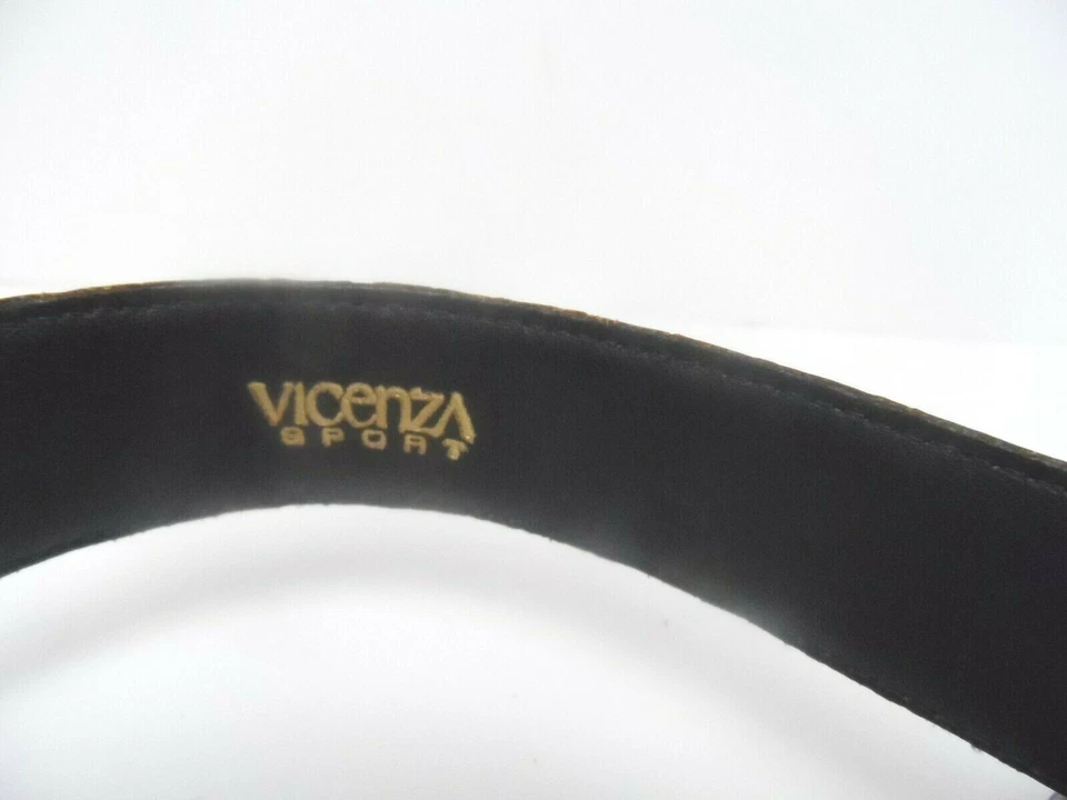 Cinturón Vicenza Sport Cuero Piel de becerro Estampado de Caimán Marrón con Tono Negro - Talla 30 Foto 4 de 4