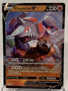 Rhyperior V - 095/189 - Pokemon Darkness Ablaze Sword Shield Ultra Rare Card NM