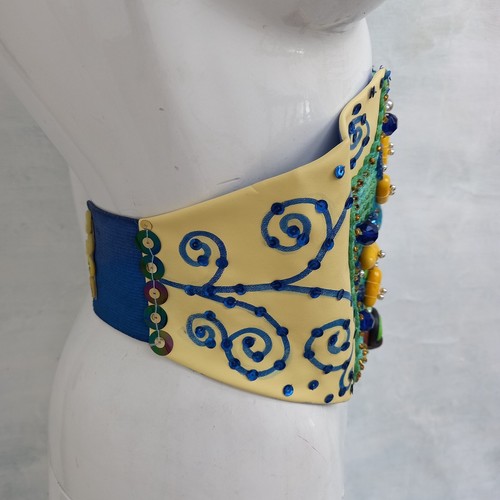 vintage large belt women accessories bustier embroidered ethnic folk waistband - Picture 10 of 24