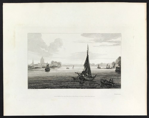 Battersea River Thames Londres Dibujado S Owen, 1809 Grabado William Cooke - Imagen 4 de 4