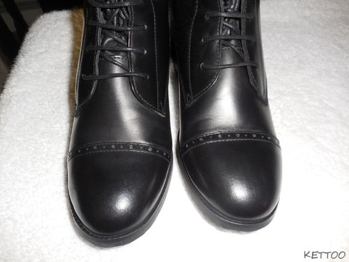NIB OVATION FINALIST All Leather Black Ladies Field Boots PULL ON Size 6.5 Slim - Picture 3 of 10