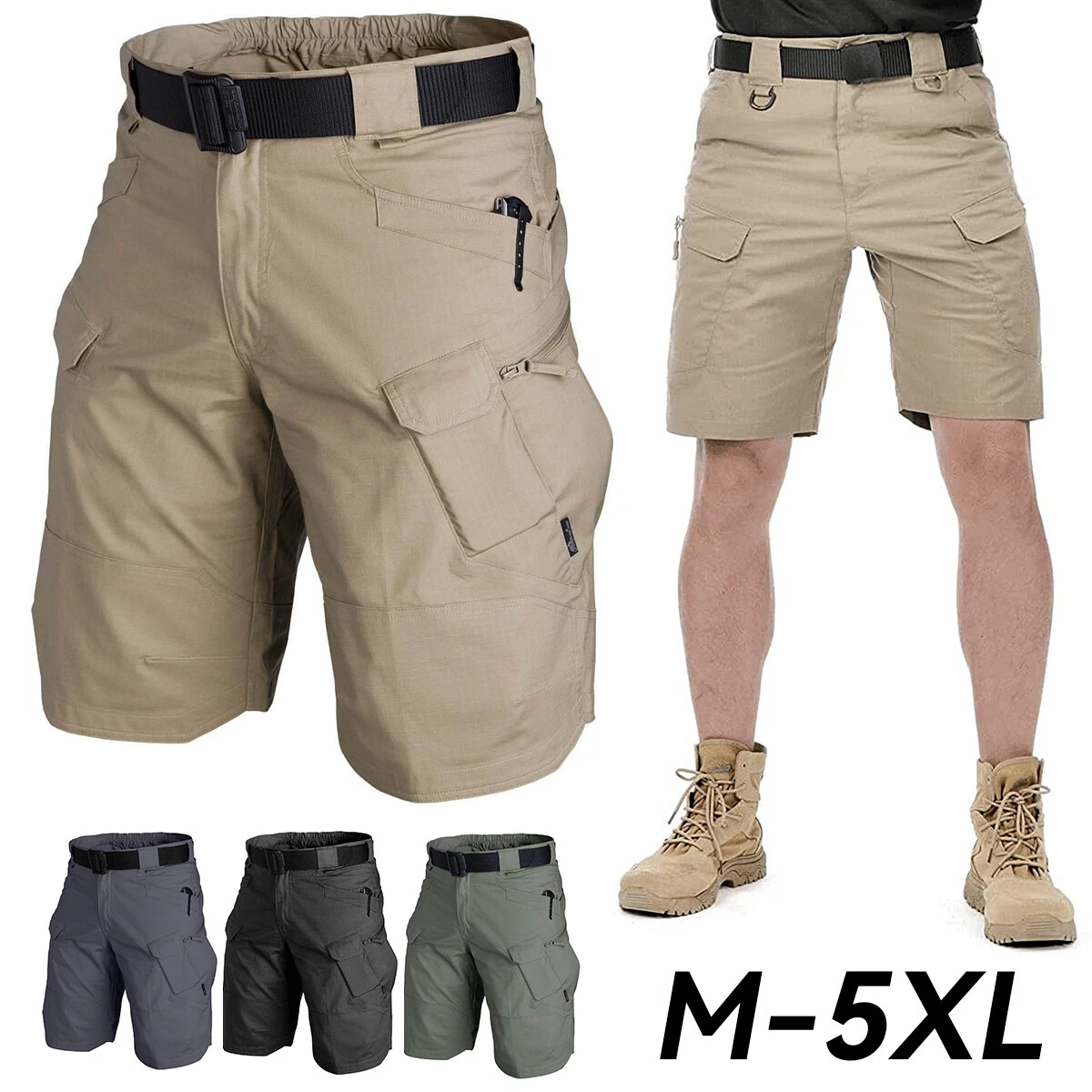 Men s Cargo Tactical Shorts Lightweight Work Pants Outdoor Hiking