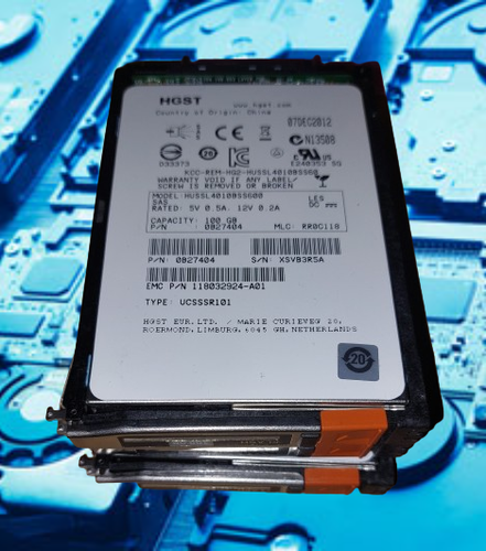 EMC 005049621 100GB SSD SAS 2.5" 6G VNX/E32/51/53 V4-2S6F-100 ENT GRADE - Picture 2 of 3
