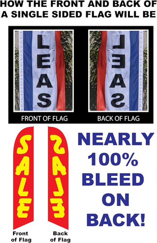 Bandera de pluma Swooper ahora inscrita, bandera de repuesto solamente - Imagen 3 de 12