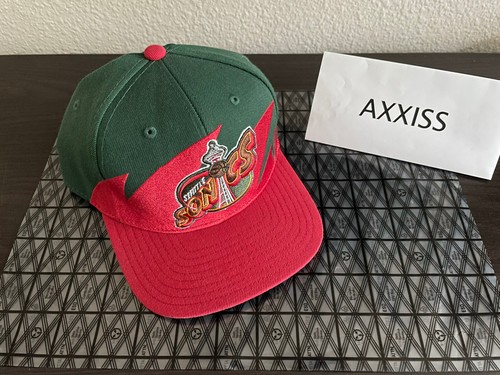 Seattle Sonics VTG 90’s Sharktooth Snapback Hat Mitchell and Ness + Memorabilia - Picture 8 of 12