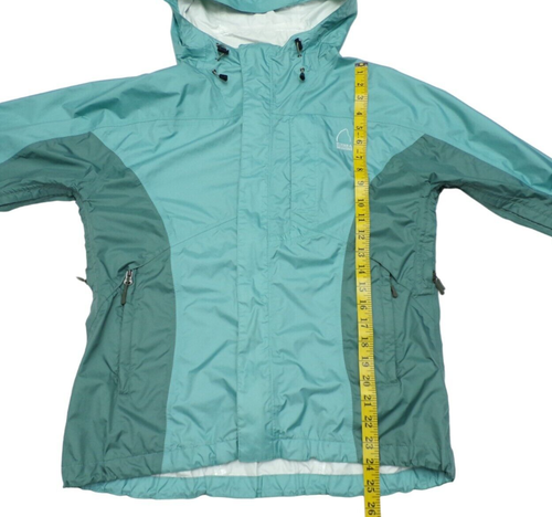 Sierra Designs Hurricane Jacket Womens Medium Waterproof Rain Teal Green Hiking - Picture 11 of 14