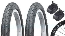 2 Bicycle Tyres Bike Tires - BMX / Freestyle - 12 ¼ x 2 ¼ - With Schrader Tubes
