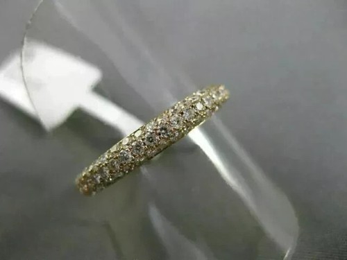 1,50 kt runder Moissanit Halb Ewigkeit Ehering Ring 14 K Gelbgold vergoldet - Bild 4 von 9