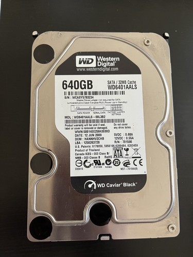 Western Digital BLACK HDD - 640 GB - disque dur 3,5” - 7200 RPM - 32 MB cache - Afbeelding 2 van 3