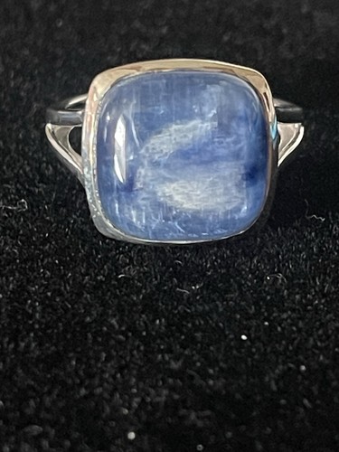 Kyanit Ring Größe R Platin-Overlay Sterlingsilber 10 kt