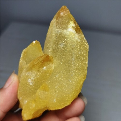 225g PRETTY Yellow AN QUARTZ CRYSTAL CLUSTER Specimen HEALING i264 - Picture 2 of 11