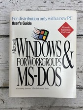 1994 Microsoft Windows For Workgroups  MS-DOS Paperback Users Guide Book Manual
