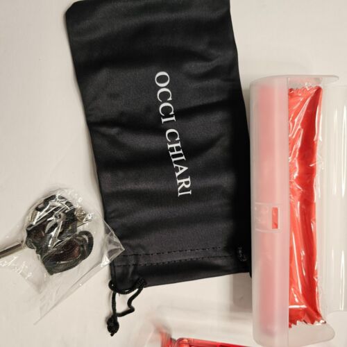 Occi Chiari Red Square Reading Glasses +2.50 With Case & Accessories - Picture 3 of 9