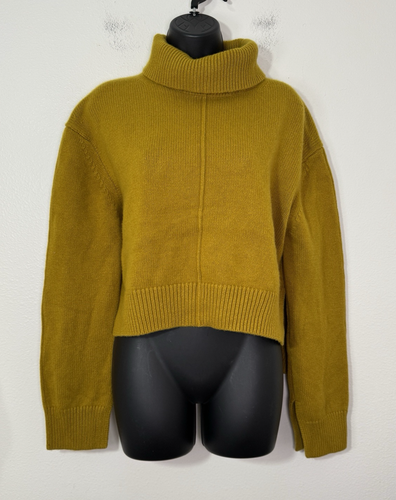 DONNA KARAN Black Label Cashmere Sweater Relaxed Crop Stretch Cowl Neck Luxury - Picture 2 of 15