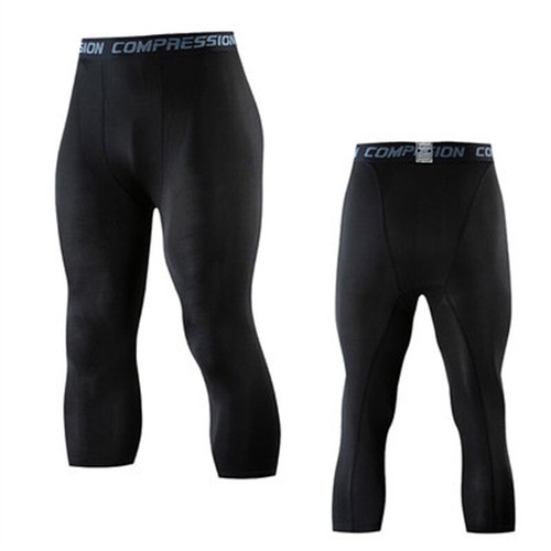 Men Base Layer Shorts Cropped Pants Running Basketball Boy Skinny Sport Trousers - Picture 7 of 22