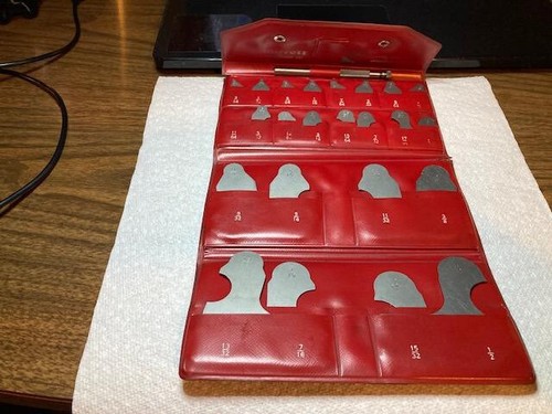 Starrett Radius Gage Set S167C- Note- missing 11/64 radius gauge