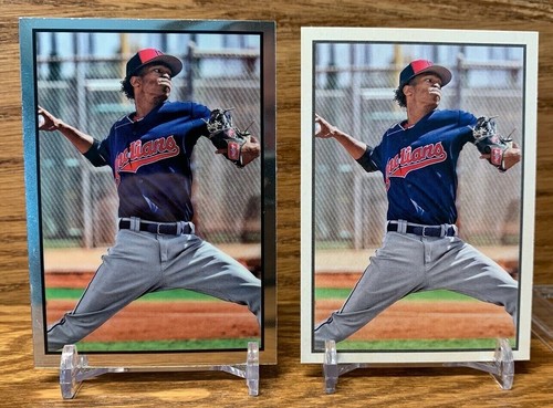 TRISTON McKENZIE 2019 Bowman Heritage Chrome + Base INDIANS ROOKIE  - Picture 1 of 2