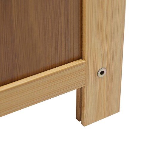 Bamboo Rattan Nightstand Boho Bedside End Table w/ Drawer & Wood Leg for Bedroom - Picture 28 of 46