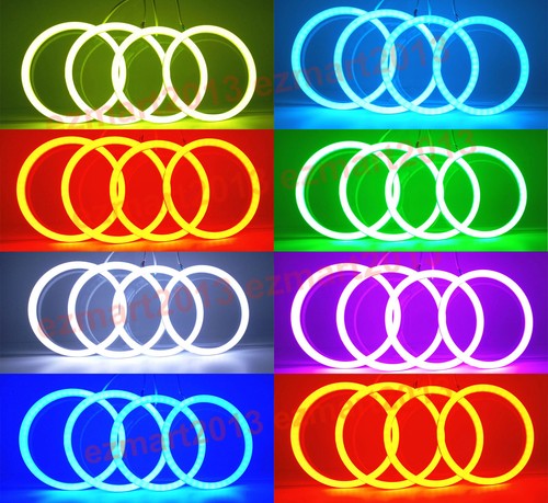RGB LED halo ring for car motorbike Headlight fog light angel eye Demon lamp DRL - Picture 135 of 255