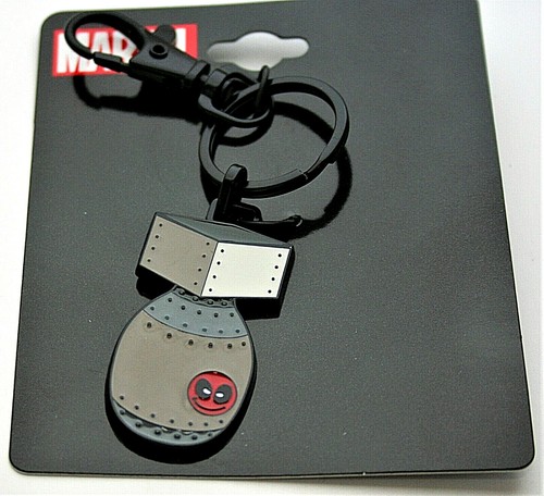 Campy Deadpool Logo Cartoon Metal Bomb Key Chain New NOS MOC - Picture 1 of 8