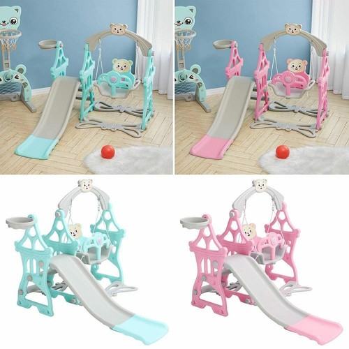 Toddler Climber Set Kids Slide Play Swing and Slide In & Outdoor Playground Toys - Picture 5 of 33