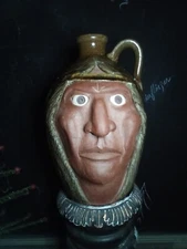 Michael & Melvin Crocker Indian Prince Face Jug 12 inches Magnificent!