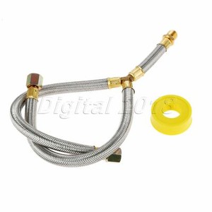 Y Splitter Propane Gas Braided Hose Connection Length 12 3 8 Flare Connector Ebay