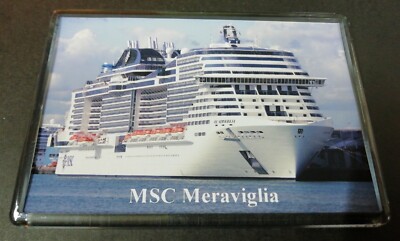 MSC Cruises MSC MERAVIGLIA großer Kühlschrankmagnet SOUTHAMPTON Debut 2018 Versand a