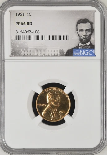 1961 Lincoln Memorial Cent 1C NGC PF 66 RD Portrait Label