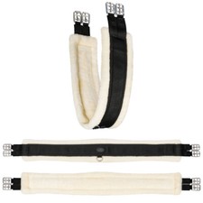 Equinate Sattelgurt Midland Langgurt synthetisches Lammfell 95 - 140cm Bauchgurt