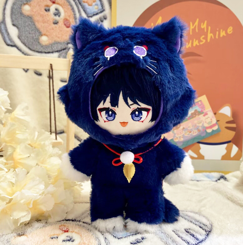 Genshin Impact Wanderer Scaramouche 20 cm bambola di peluche imbottita abito giocattolo anime - Foto 7 di 11