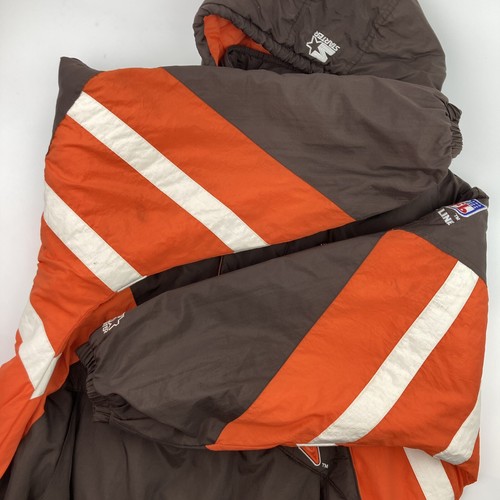 Vtg NFL Starter Cleveland Browns Half-Zip Pullover Puffy Jacket Men's XXL (Read) - Picture 9 of 15