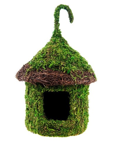 Natural Moss Terrarium Shelter House - Fairy, Garden & Pet Mossy Decoration Hut - Picture 3 of 25