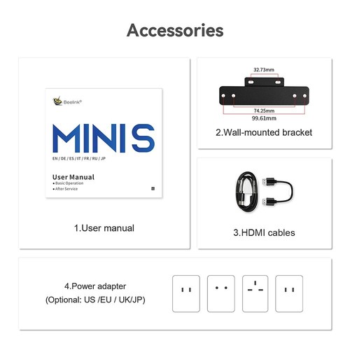Beelink Mini S12 Intel N95 Processor 12th Office Mini PC Wifi5 BT4.2 4K Desktop - Photo 21/22