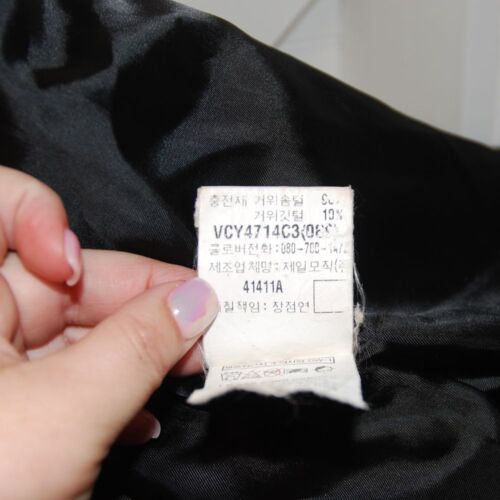 Vintage Schwarz Zip Windbreaker Mantel Jacke YSL Yves Saint Laurent Kunstfell Bomber - Bild 16 von 19
