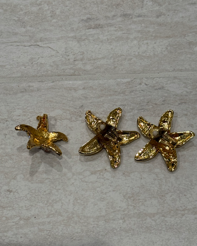 Kenneth Jay Lane Starfish Clip Earrings Necklace Set KJL Jewelry - Picture 5 of 5