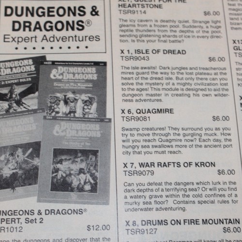 1991 TSR Hobby Shop Catalog for Fantasy Role-Playing Games RPG D&D Adventure - Picture 3 of 5