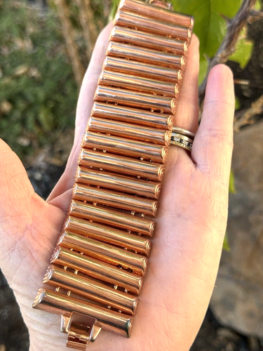 Rachel Zoe Heavy Rose Gold Bar Link Wide Bracelet High Quality! - 第 3/5 張圖片