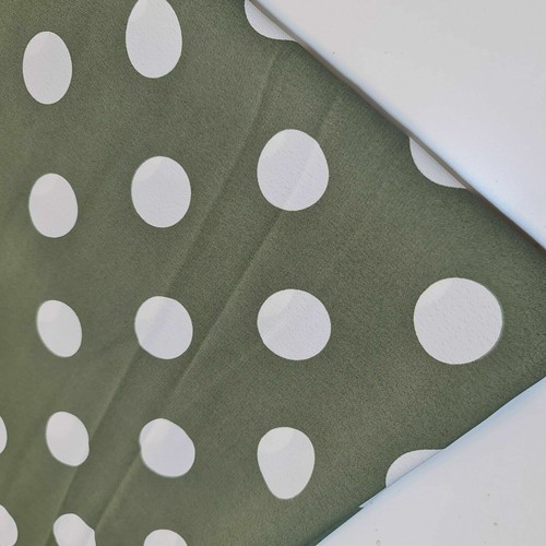 Polka Dot Spots Poly Silky Crepe Fabric Sewing Craft Dress Material 58" Meter - Afbeelding 52 van 55