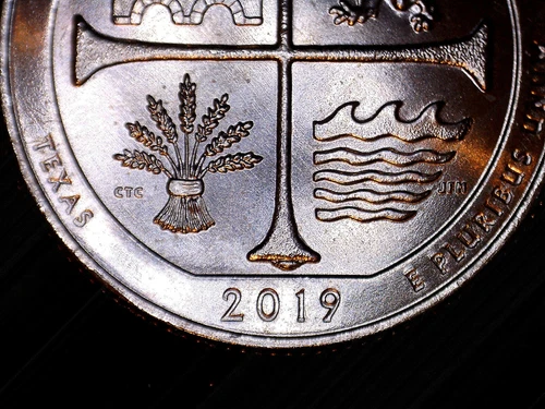 2019 P SAN ANTONIO MISSIONS QUARTER BU REVERSE DIE CHIP ERROR ATB