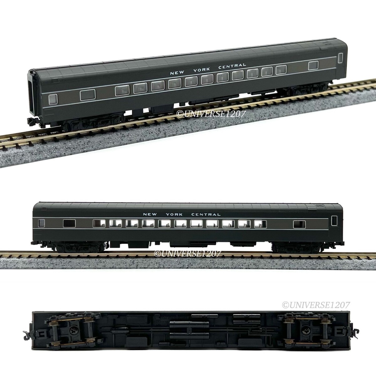 N Scale Kato 106-013 New York Central Smooth Side Passenger N Scale Kato 106-013 New York Central Smooth Side Passenger
